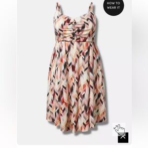 NWT Torrid Mini Challis Skater Dress